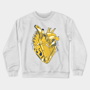 Navy Gold No 2 Musical Heart Crewneck Sweatshirt